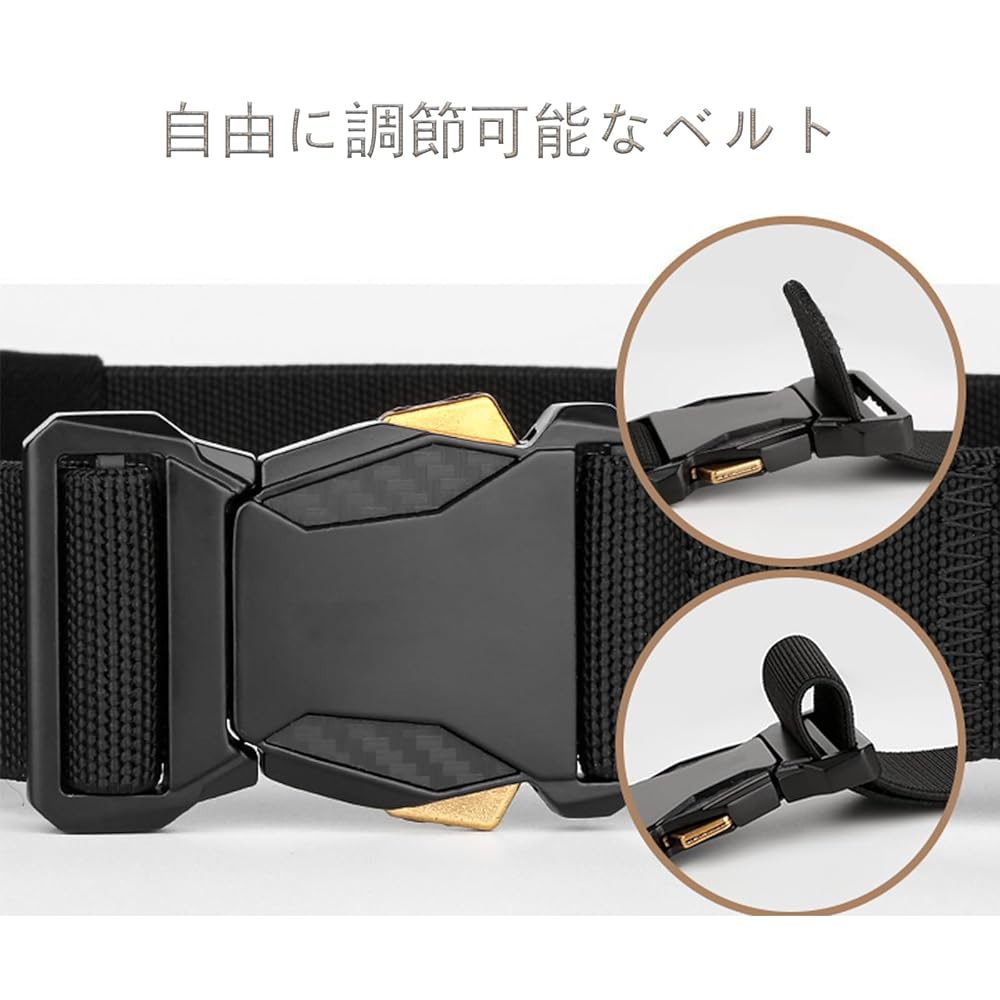 Amazon | [JunLTX] ベルト メンズ 伸縮 作業用 ワンタッチベルト